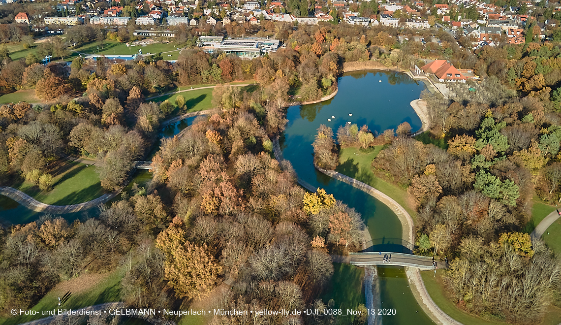 13.11.2020 - der Ostpark mit See und Biergarten in Neuperlach